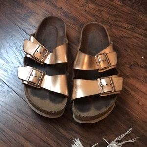 Rose gold Birkenstock’s